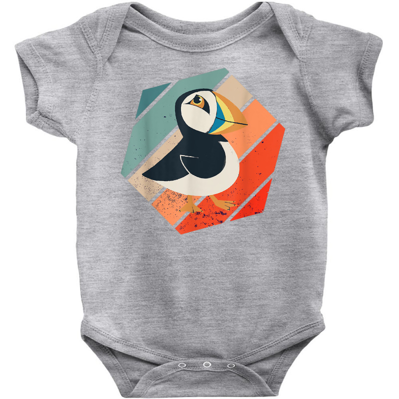 Iceland Animal Puffin Retro Hexa Puffin Lover Seabird Lover T Shirt Baby Bodysuit by maryannmjra8 | Artistshot