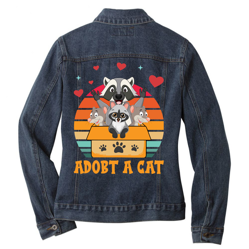 Limited Edition Cat Lover Adopt A Forbidden Cats Retro Ladies Denim Jacket by webberkyla | Artistshot