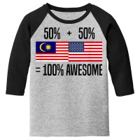 Malaysian Roots Malaysia Heritage Malaysian American T Shirt Youth 3/4 Sleeve | Artistshot