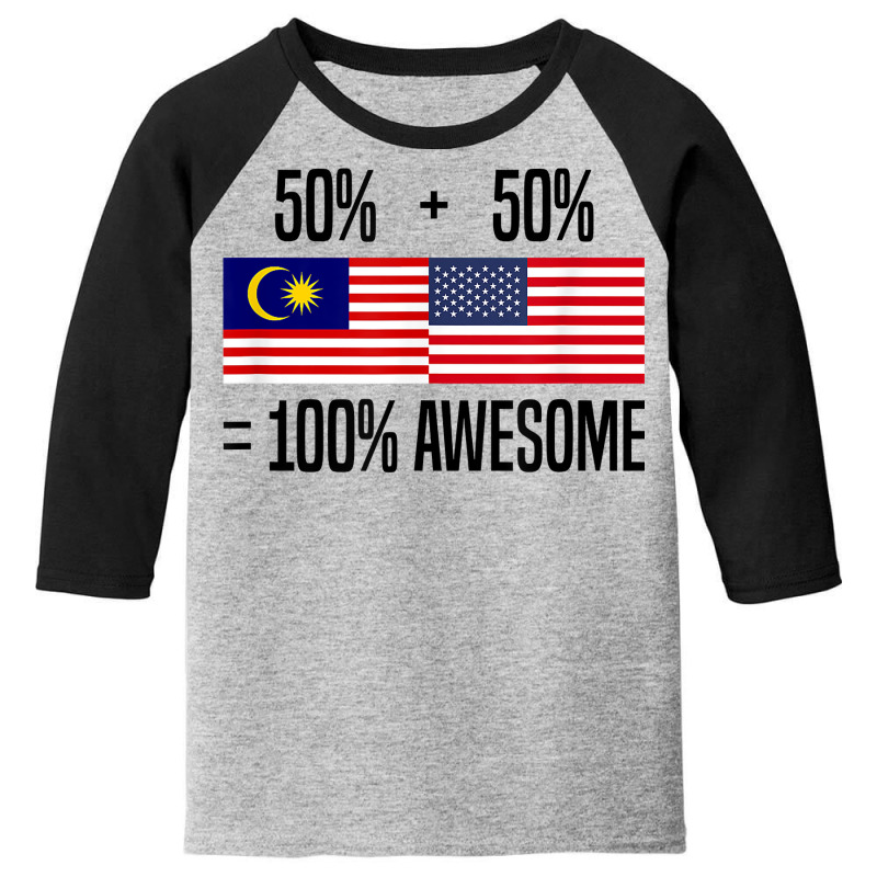 Malaysian Roots Malaysia Heritage Malaysian American T Shirt Youth 3/4 Sleeve by rennambka | Artistshot