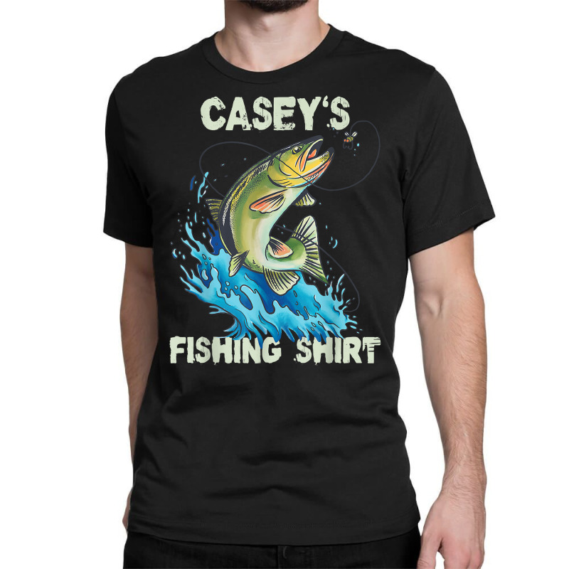 Mens Casey's Fishing Shirt Personalized Fishing T Shirt Classic T