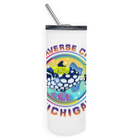 Traverse City Michigan Fishing Town, Clown Triggerfish With Colorful P Skinny Tumbler | Artistshot