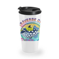 Traverse City Michigan Fishing Town, Clown Triggerfish With Colorful P Travel Mug | Artistshot