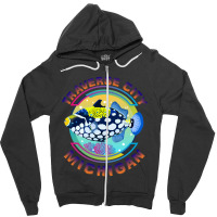 Traverse City Michigan Fishing Town, Clown Triggerfish With Colorful P Zipper Hoodie | Artistshot