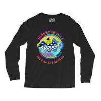 Traverse City Michigan Fishing Town, Clown Triggerfish With Colorful P Long Sleeve Shirts | Artistshot