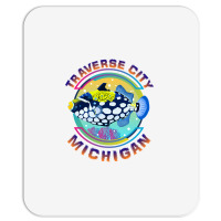 Traverse City Michigan Fishing Town, Clown Triggerfish With Colorful P Mousepad | Artistshot