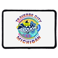 Traverse City Michigan Fishing Town, Clown Triggerfish With Colorful P Rectangle Patch | Artistshot