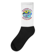 Traverse City Michigan Fishing Town, Clown Triggerfish With Colorful P Socks | Artistshot