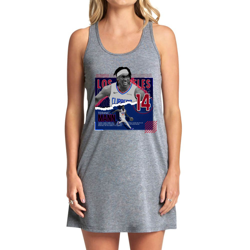 Terance Mann Basketball Paper Poster Clippers Tank Dress by LakeshaHughlett | Artistshot