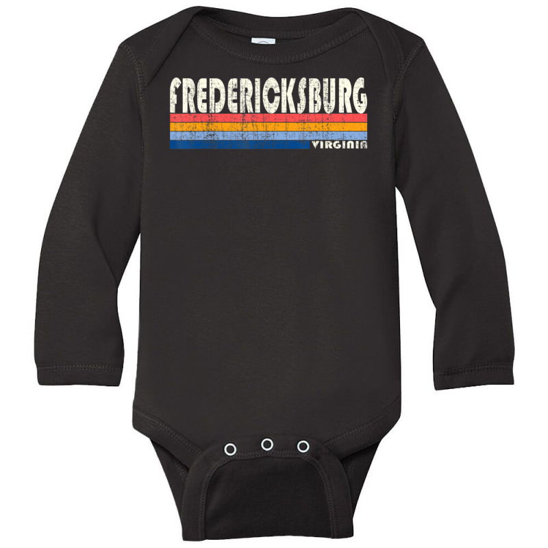 Vintage 70s 80s Style Fredericksburg Va Long Sleeve Baby Bodysuit by hongquangd | Artistshot