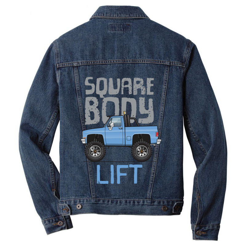 Square Body Lift Blue Men Denim Jacket | Artistshot