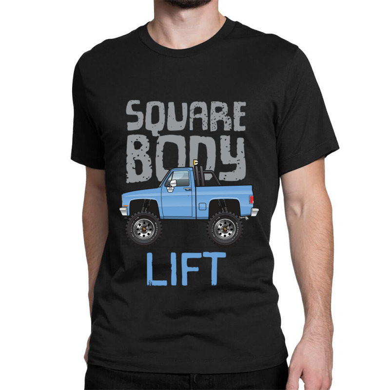 Square Body Lift Blue Classic T-shirt | Artistshot