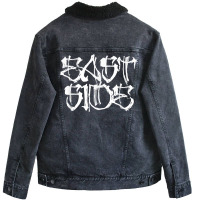 East Side Latin Urban Streetwear Inspired Graffiti Art Unisex Sherpa-lined Denim Jacket | Artistshot