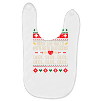 Deck The Halls With Beta Blockers Nurse Ugly Christmas Baby Bibs | Artistshot