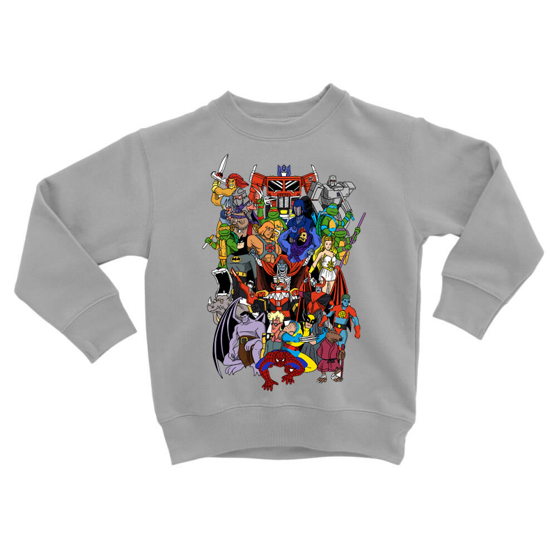 Hot Trend 90s Cartoon Hero's Toddler Sweatshirt by Milne Charlton | Artistshot