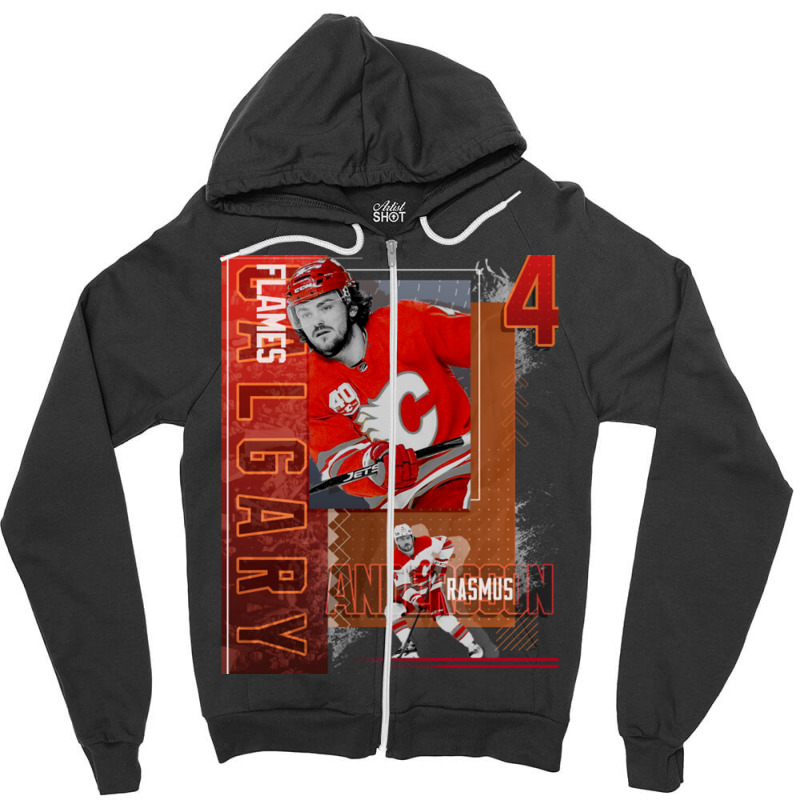 Rasmus Andersson Hockey Paper Poster Flames 2 Zipper Hoodie by ArleanKah | Artistshot