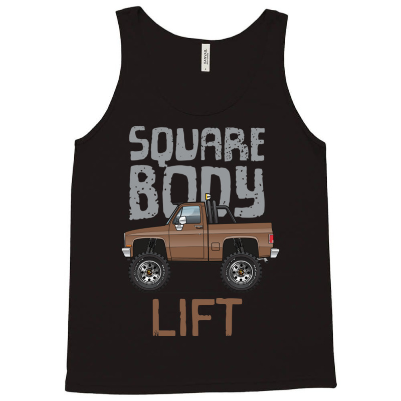 Square Body Lift Light Brown Tank Top | Artistshot