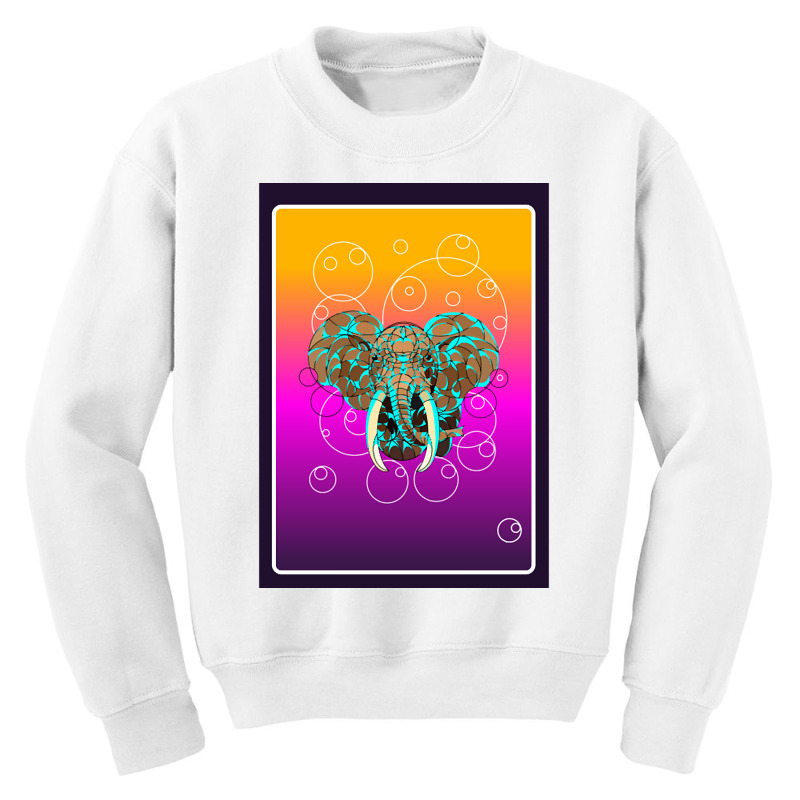 Limited Edition Abstracr Elephant Youth Sweatshirt by Ledford Leslie | Artistshot