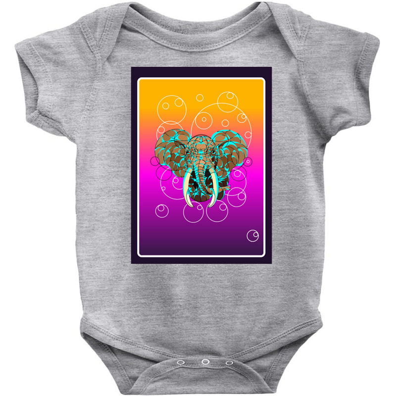 Limited Edition Abstracr Elephant Baby Bodysuit by Ledford Leslie | Artistshot