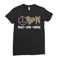 Dental Oral Hygiene Leopard Job Orthodontist Dentist Ladies Fitted T-shirt | Artistshot