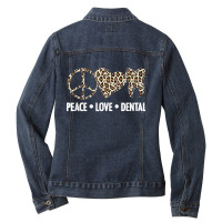 Dental Oral Hygiene Leopard Job Orthodontist Dentist Ladies Denim Jacket | Artistshot