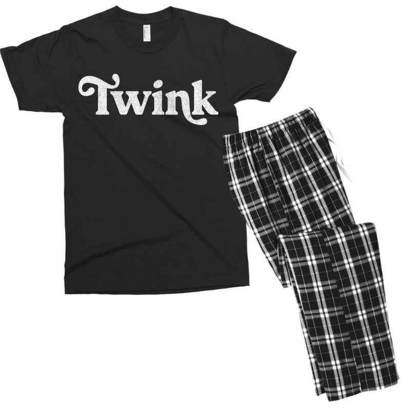 Twink Retro Typography Gift Me Men's T-shirt Pajama Set | Artistshot