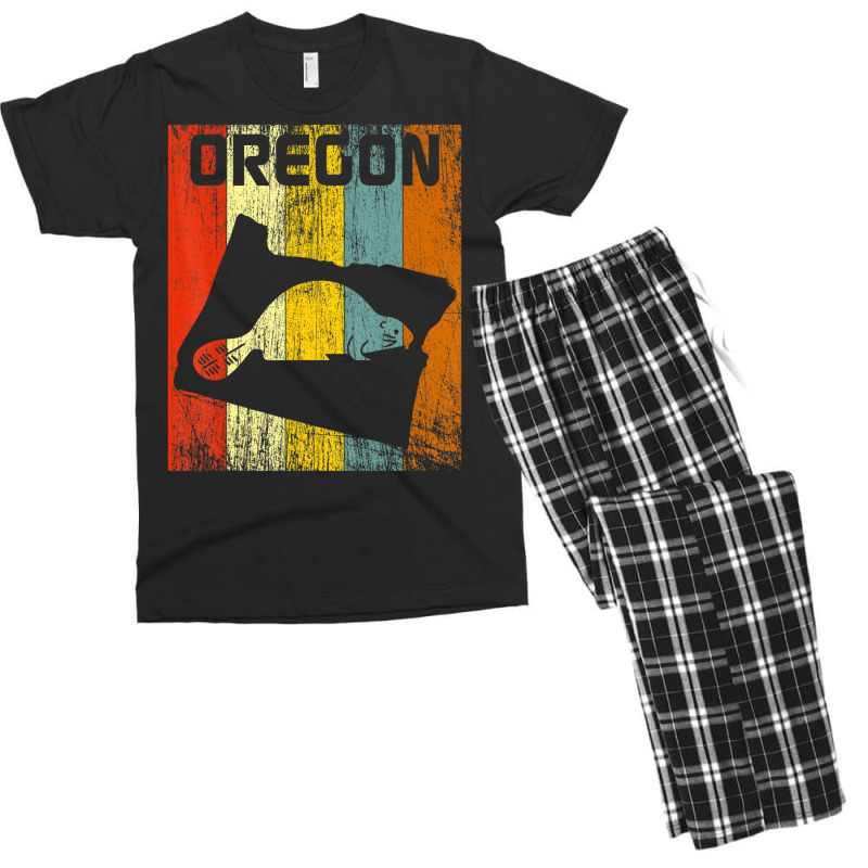 Oregon State Beaver 70s Disco Vintage Souvenir Men's T-shirt Pajama Set by michaelyounger19 | Artistshot