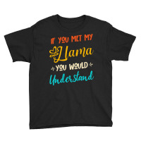 Funny Family Quotes T  Shirt If You Met My Llama You Would Understand Youth Tee | Artistshot