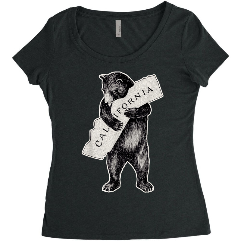 I California Love  Artretro Cali Bear Hug California 1 Women's Triblend Scoop T-shirt by MaragretPolino | Artistshot