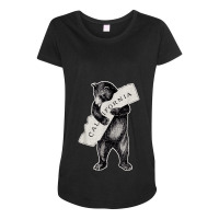 I California Love  Artretro Cali Bear Hug California 1 Maternity Scoop Neck T-shirt | Artistshot