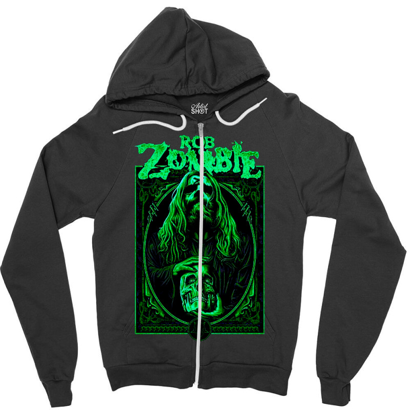 Rob Zombie Green Edition Zipper Hoodie by Palupi77 | Artistshot