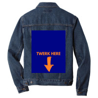 Twerk Here Graphic Men Denim Jacket | Artistshot