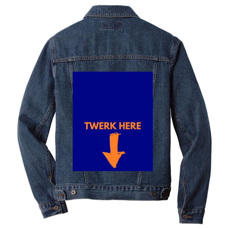 Twerk Here Graphic Men Denim Jacket by CHRISTOPHERBARRERAS | Artistshot