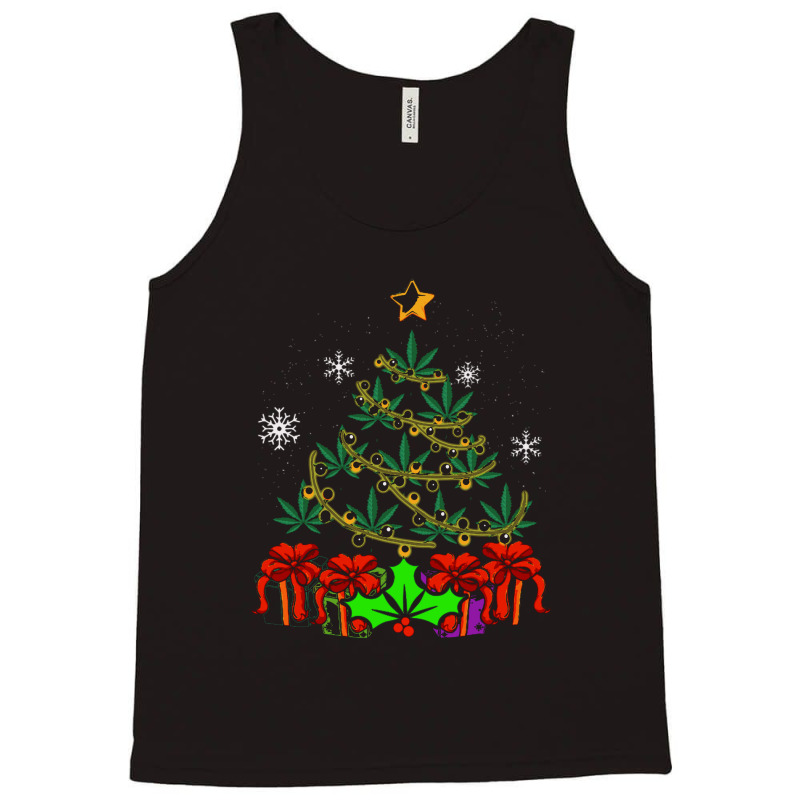 Annabis Christmas Marijuana Weed Leaf Light Up Tr Tank Top by nobita1990_store | Artistshot