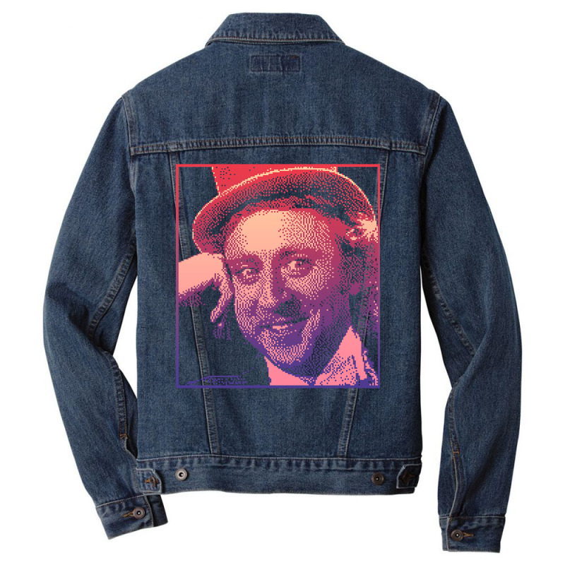 Trending Condescending Wonka (dithered) Men Denim Jacket by Jerhogen528 | Artistshot