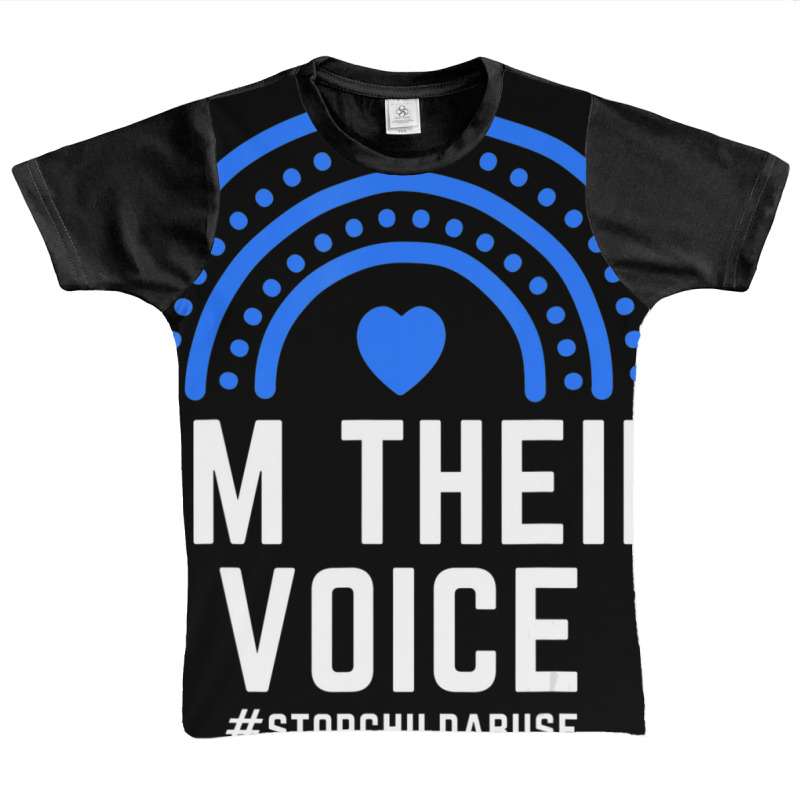 Hot Trend I'm Their Voice Heart Child Abuse Awareness Month Prevention Graphic Youth T-shirt by behindcedar22 | Artistshot