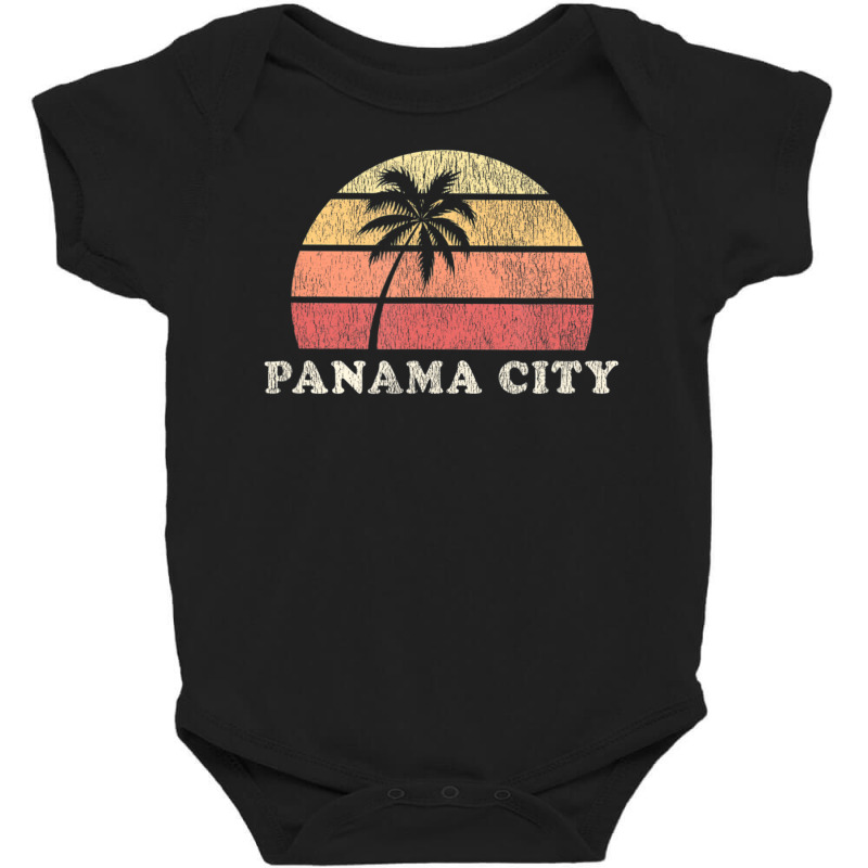 Panama City Beach Fl Vintage 70s Retro Throwback Baby Bodysuit by michaelyounger19 | Artistshot