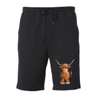 Hot Trend Cute Hairy Scottish Highland Cow Men Kids Fleece Short | Artistshot