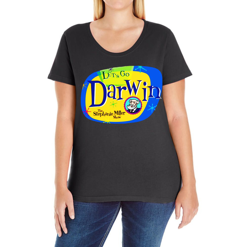 Lets Go Darwin Ladies Curvy T-Shirt by atereabag | Artistshot