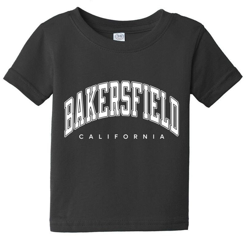 Bakersfield California Ca Varsity Style White Text Sweatshirt Baby Tee by KarinLeighPurcell | Artistshot