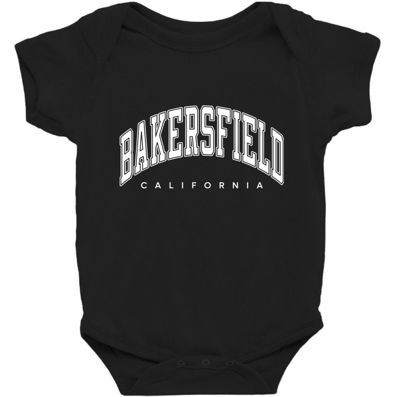 Bakersfield California Ca Varsity Style White Text Sweatshirt Baby Bodysuit by KarinLeighPurcell | Artistshot