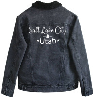 Salt Lake City Utah Shirt Classic Salt Lake City Ut Us City T Shirt Unisex Sherpa-lined Denim Jacket | Artistshot