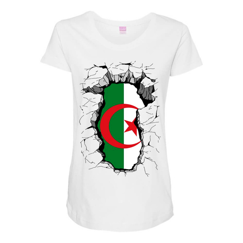 My Algeria Dna Maternity Scoop Neck T-shirt by Lissette | Artistshot