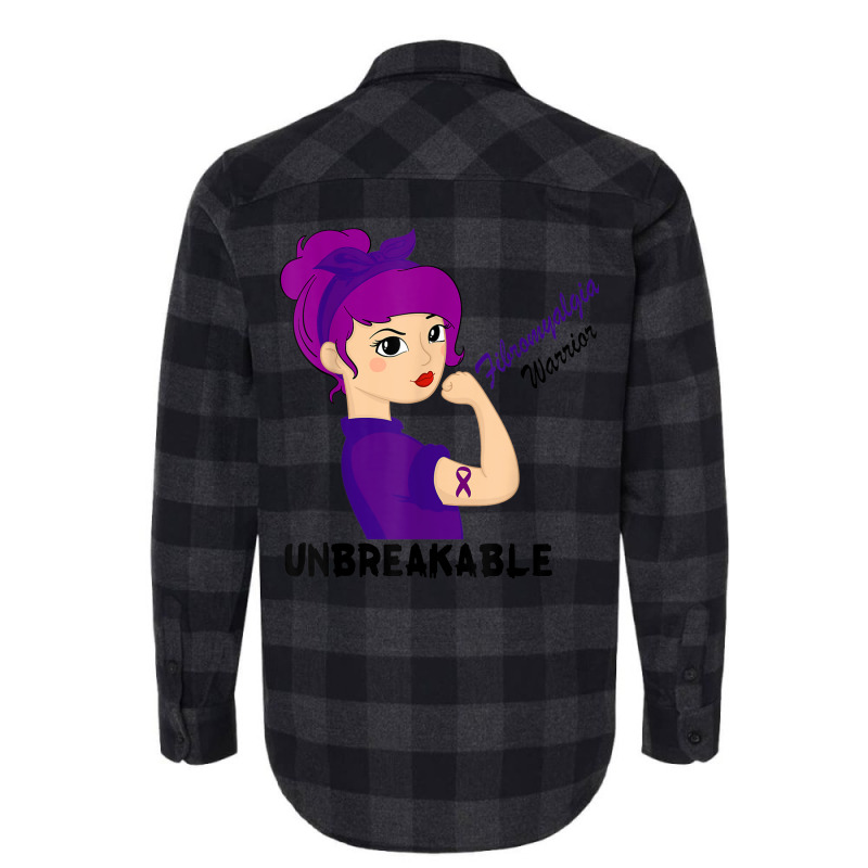 Fibromyalgia Warrior Strong Women Purple Ribbon Support Flannel Shirt | Artistshot