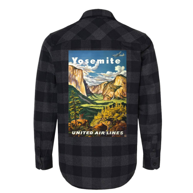 Vintage Travel Yosemite National Park Flannel Shirt by kelseyclements | Artistshot