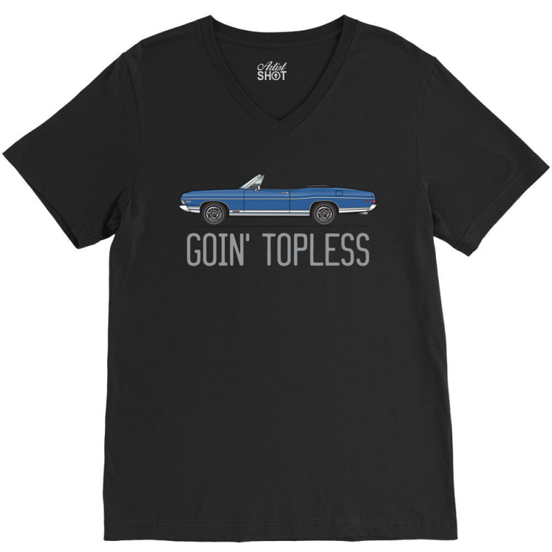 Goin Topless Acapulco Blue V-neck Tee | Artistshot