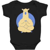 Llama Meditating T  Shirt Llama Meditating A Llama In A Yoga Pose Yoga Baby Bodysuit | Artistshot