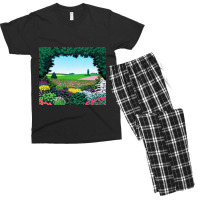 Beautiful Garden Full Of Colorful Flowers   Hiroshi Nagai Men's T-shirt Pajama Set | Artistshot