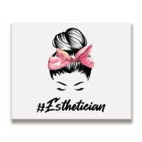 Esthetician Messy Bun Hair Bandana Aesthetician Beautician 11 Metal Print Horizontal | Artistshot