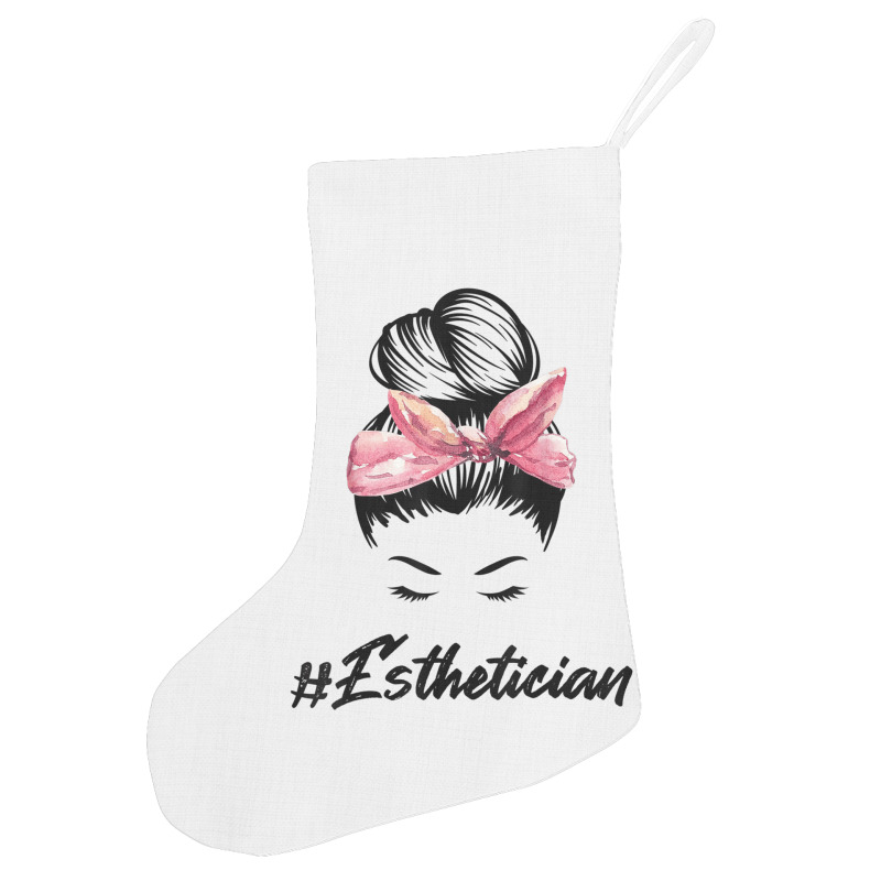 Esthetician Messy Bun Hair Bandana Aesthetician Beautician 11 Holiday Stocking | Artistshot